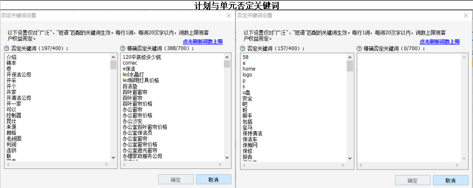 否定关键词层级(家政保洁)